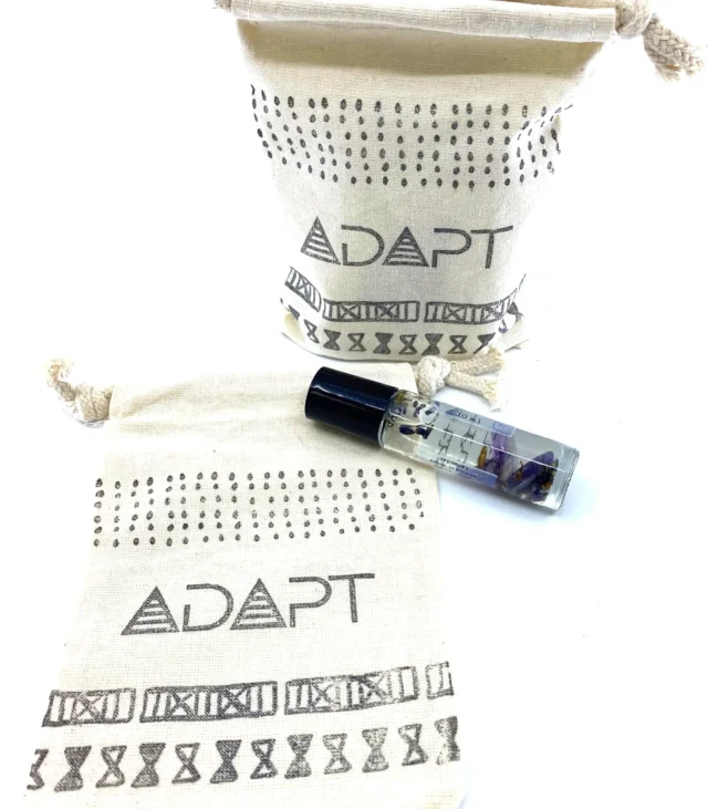 Hand Stamped, Adapt, Cotton Drawstring Pouches 4" x 6" - Image 9