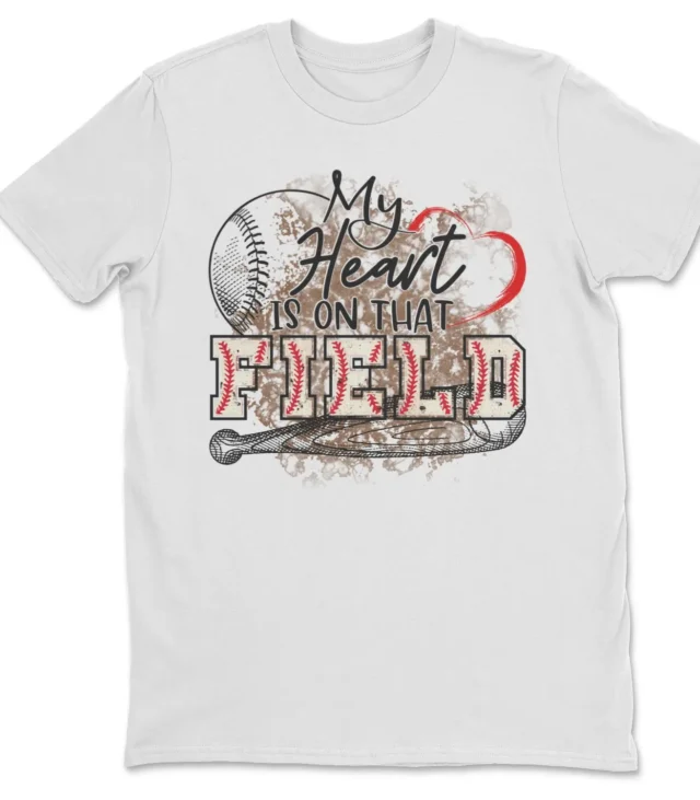 My Heart Is On The Field (Baseball) Tee