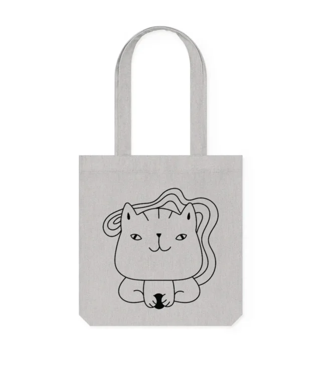 Cute Kitten Woven Tote Bag - Eco-Friendly and Durable - Image 2