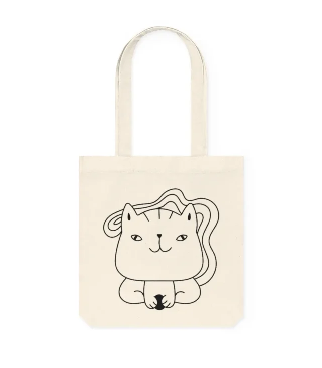 Cute Kitten Woven Tote Bag - Eco-Friendly and Durable - Image 5