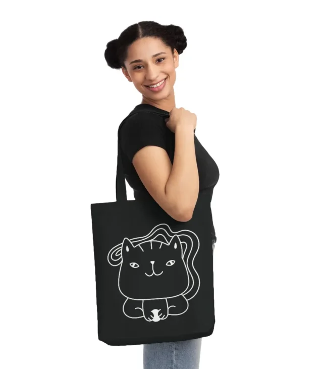 Cute Kitten Woven Tote Bag - Eco-Friendly and Durable - Image 9