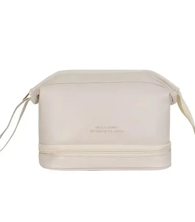 Large Waterproof Leather Makeup Bag - Image 2