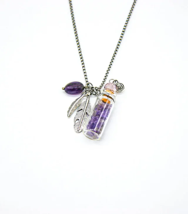 Amethyst Diffusing Necklace | Energy & Healing | Aromatherapy on the Go