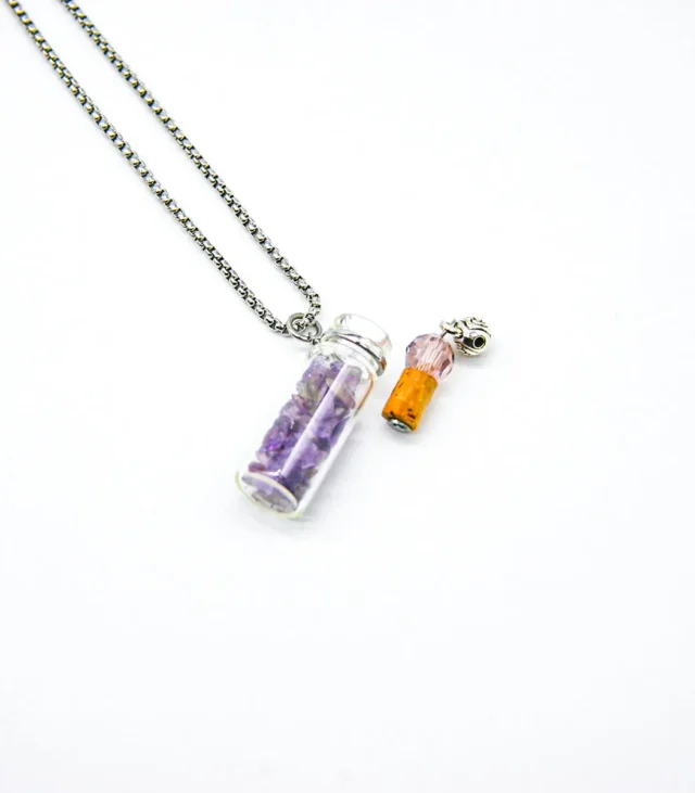 Amethyst Diffusing Necklace | Energy & Healing | Aromatherapy on the Go - Image 4