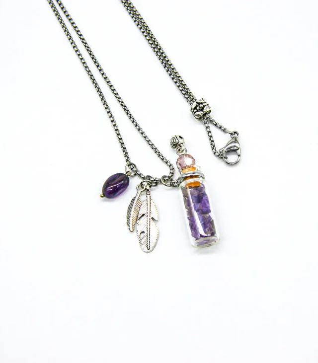 Amethyst Diffusing Necklace | Energy & Healing | Aromatherapy on the Go - Image 6