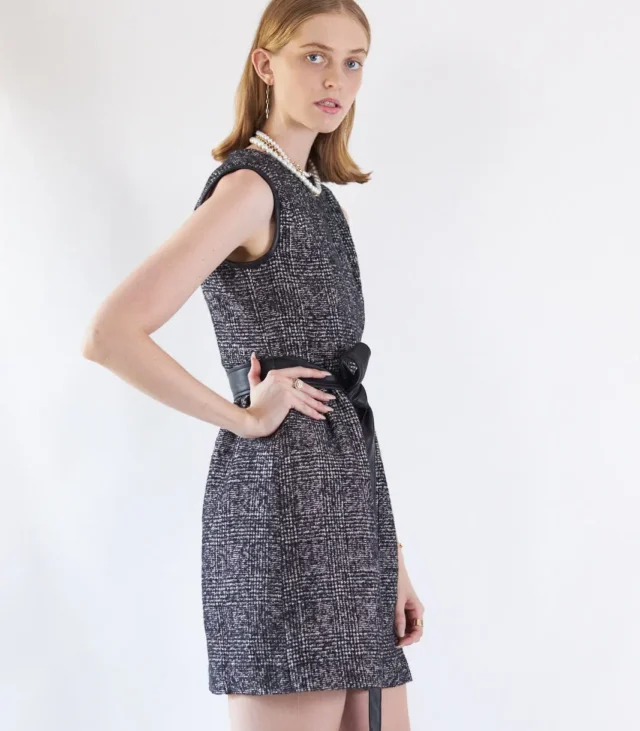 Ebony Mini Tweed Dress - Image 2