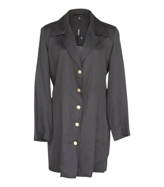 The Grace Long Blazer Dress in Black - Image 6