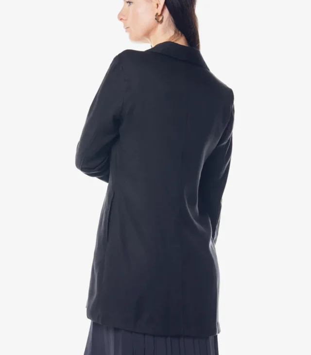 The Grace Long Blazer Dress in Black - Image 4