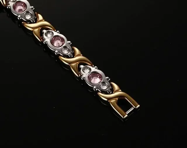 Stainless Steel Silver and Gold Magnetic Bracelets for Women - Stylish Design, Health Benefits, Adjustable Length - Image 5