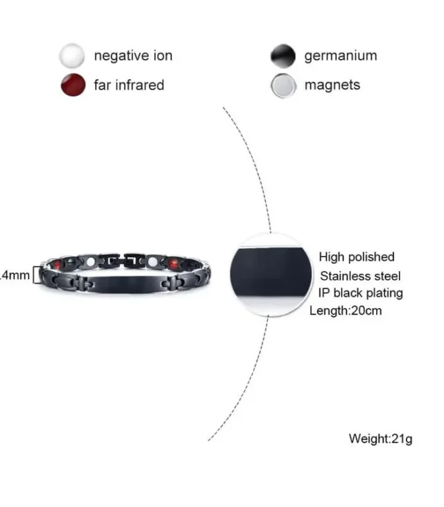 Shop Womens Black Magnetic Bracelet - Stylish and Health-Boosting - Image 2