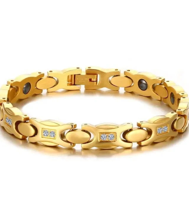 Shop Women's Magnetic Bracelets Gold - Stylish Design with Health Benefits